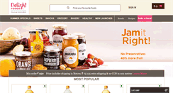 Desktop Screenshot of delightfoods.com